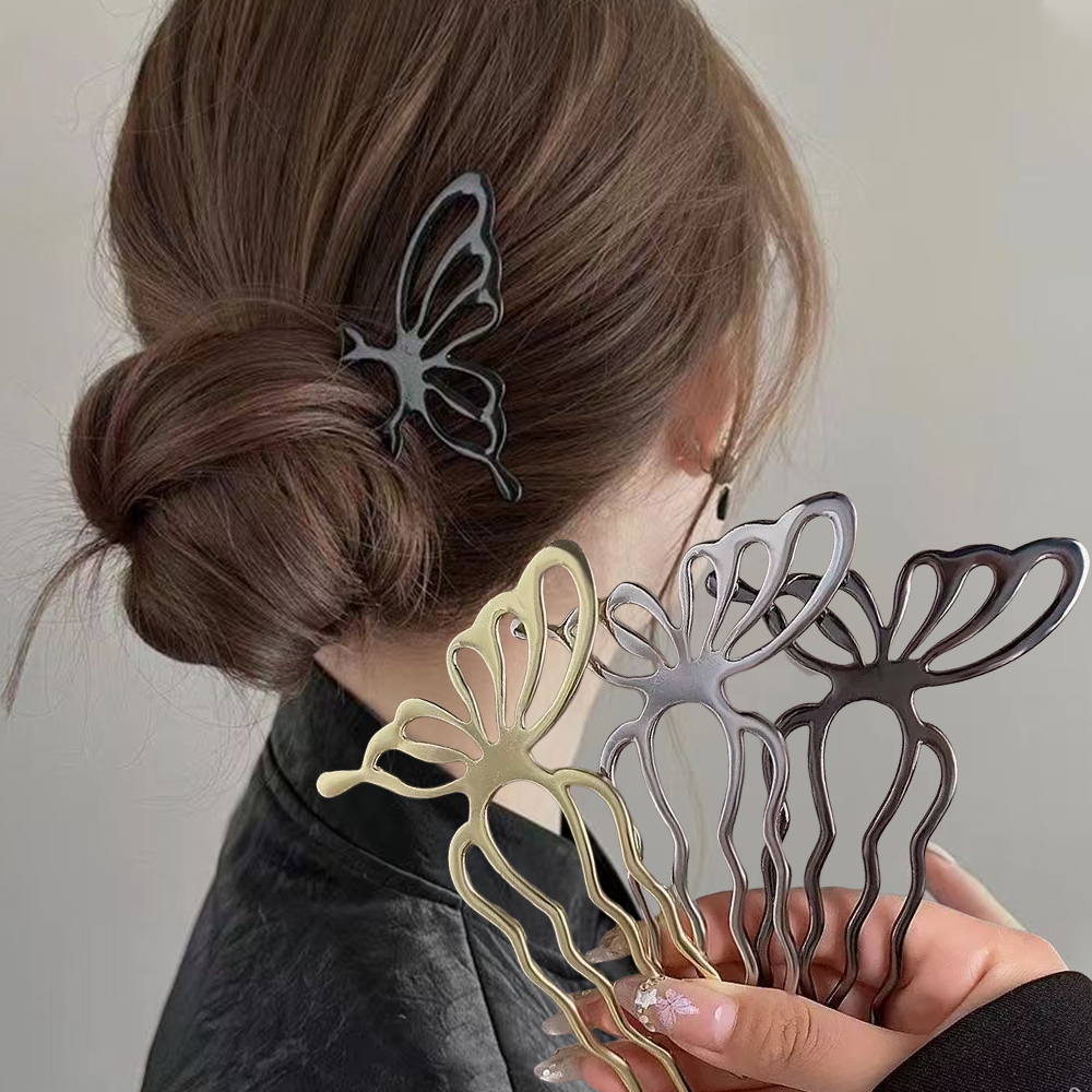 Hair Fork Stick - Korean Butterfly U Shape Hair Sticks