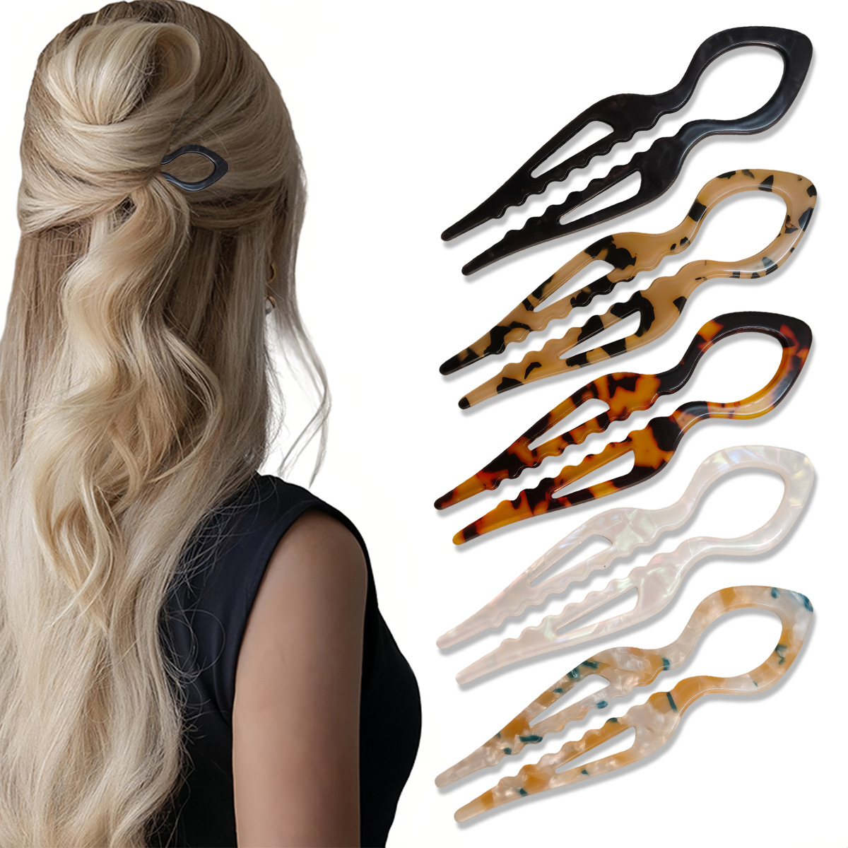 U-Shaped Hair Sticks Tortoises - Hair Fork Stick のレビューと価格