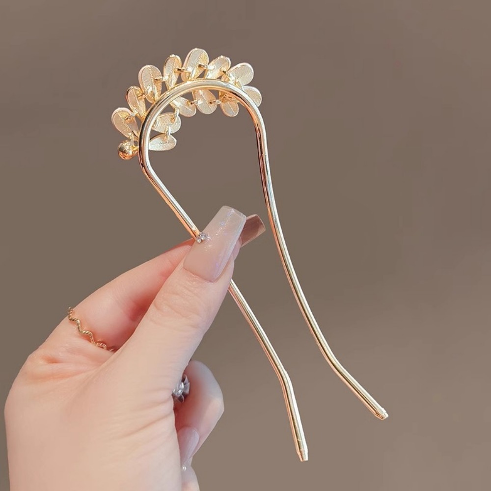 1pc Fashion U-shaped Metal She - Pearl Hair Pin のレビューと価格