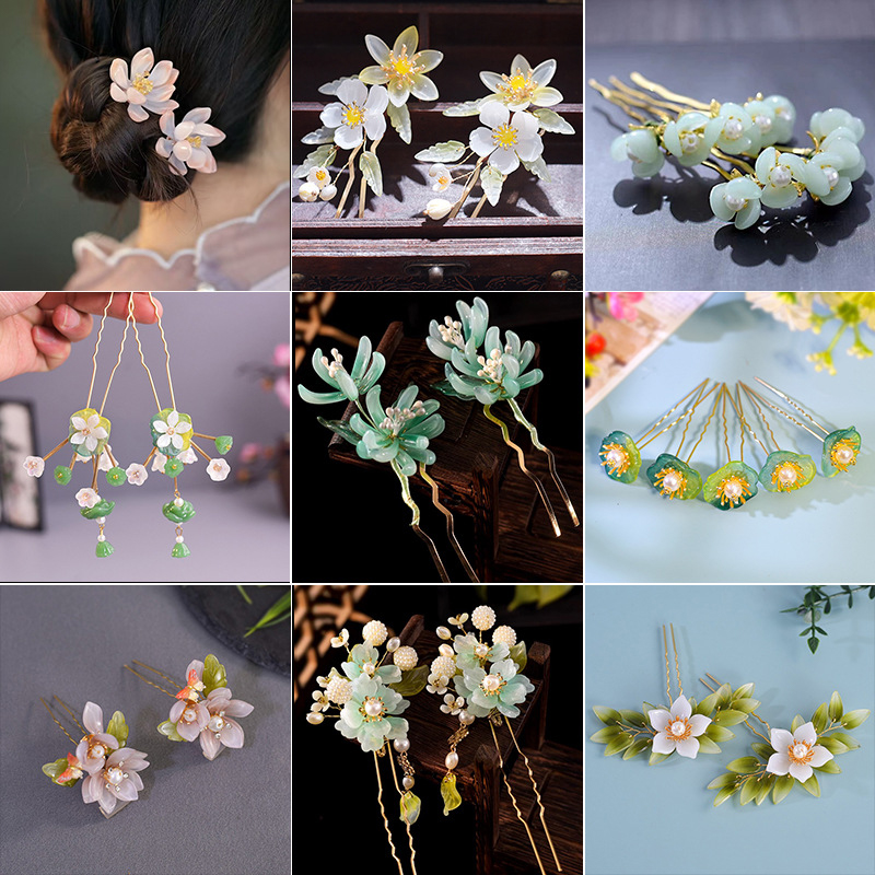 1Pair Vintage Hairpin Glazed F - Hair Fork Stick のレビューと価格
