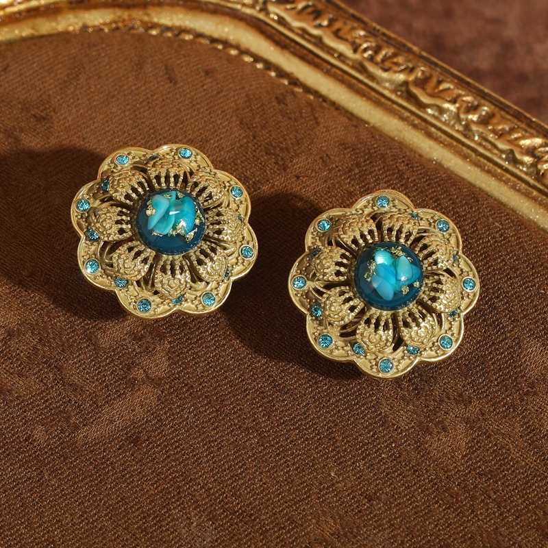 Vintage Green Glass Blue Flowe - Women'S Accessories Trends 2026 のレビューと価格