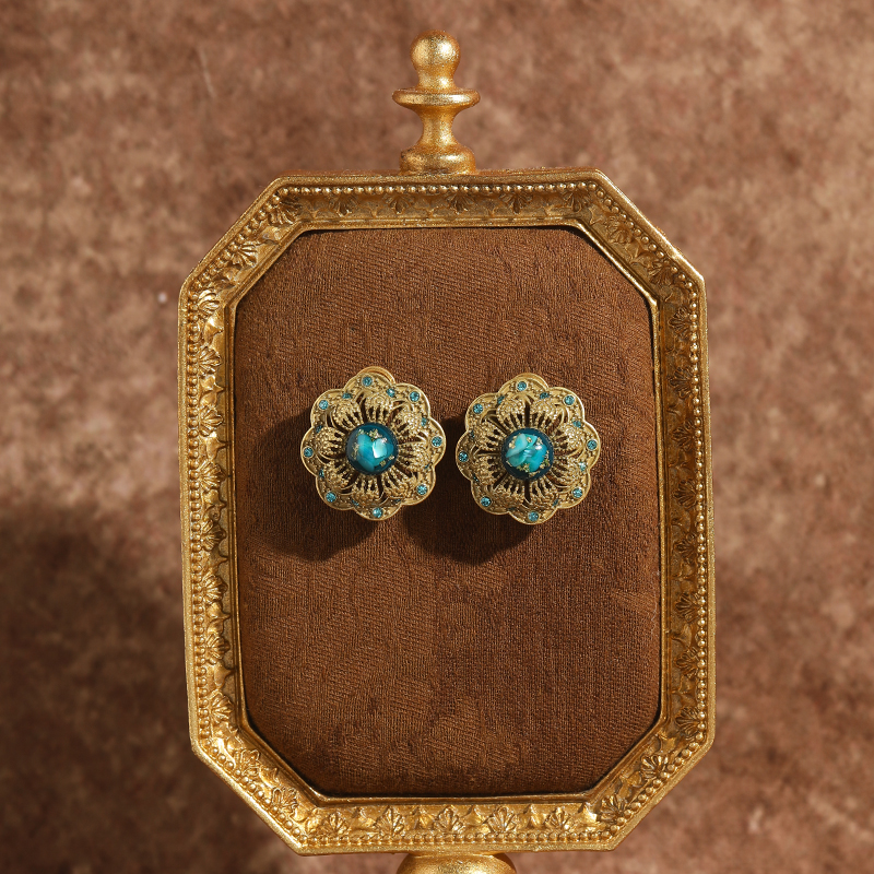 Vintage Green Glass Blue Flowe - Women'S Accessories Trends 2026 のレビューと価格