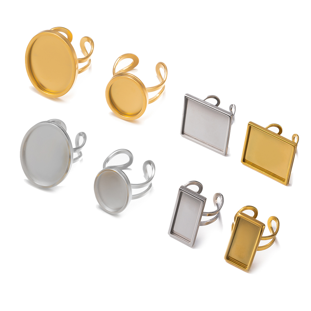4Pcs Stainless Steel Golden Bl - Ring Set Adjustable のレビューと価格