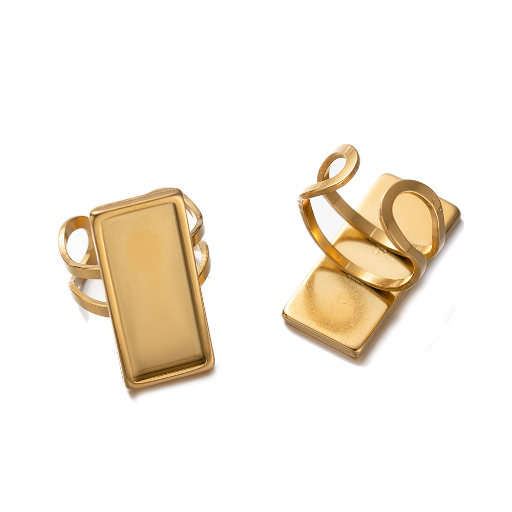 4Pcs Stainless Steel Golden Bl - Ring Set Adjustable のレビューと価格