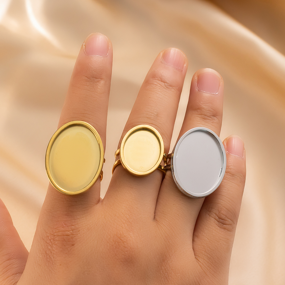4Pcs Stainless Steel Golden Bl - Ring Set Adjustable のレビューと価格