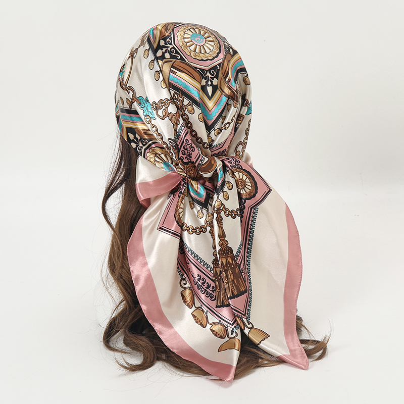 Satin Square Scarf Women Musli - Women Accessories Chain のレビューと価格