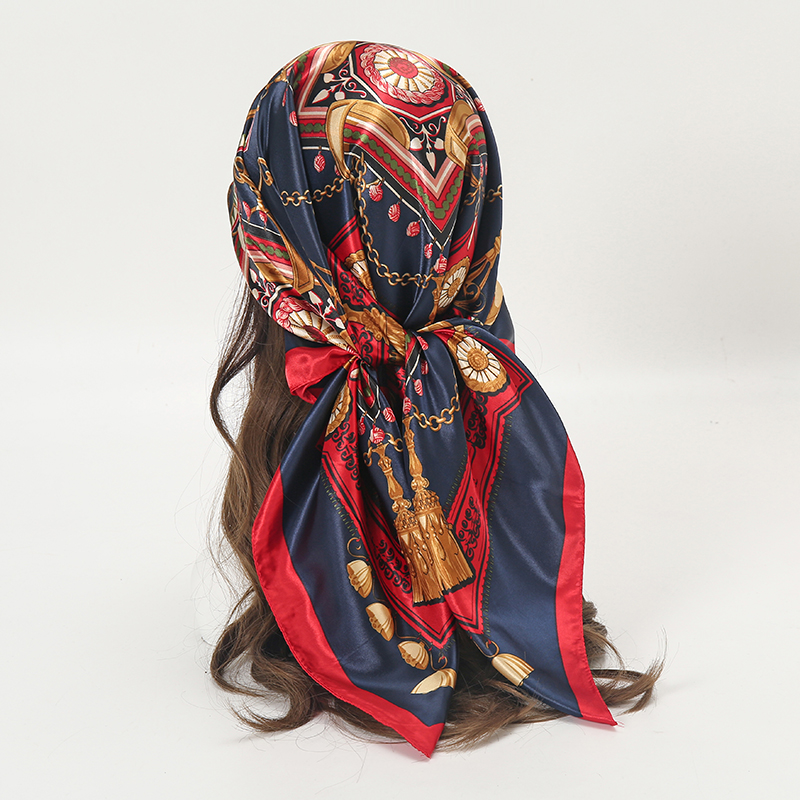Satin Square Scarf Women Musli - Women Accessories Chain のレビューと価格