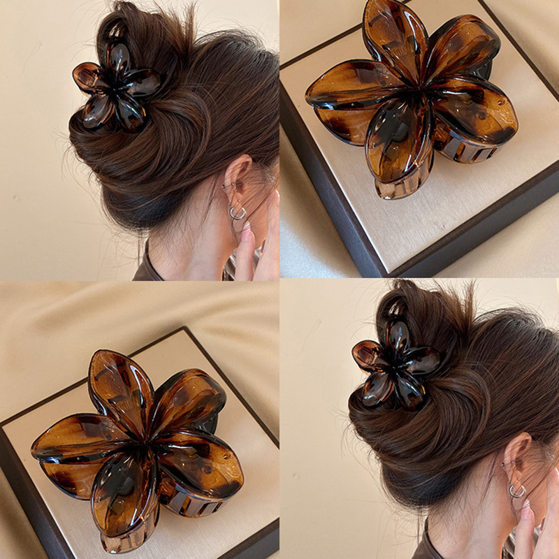 Korean Hawaiian Gradient Flowe - Hair Claw Clip Set のレビューと価格