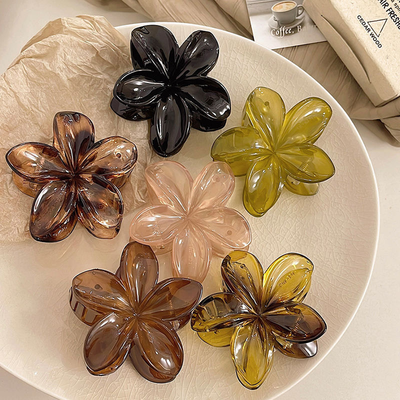 Korean Hawaiian Gradient Flowe - Hair Claw Clip Set のレビューと価格