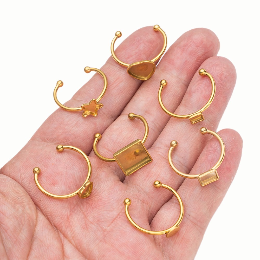 5pcs Stainless Steel Adjustabl - Ring Set Adjustable のレビューと価格