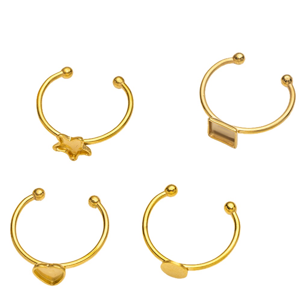 5pcs Stainless Steel Adjustabl - Ring Set Adjustable のレビューと価格