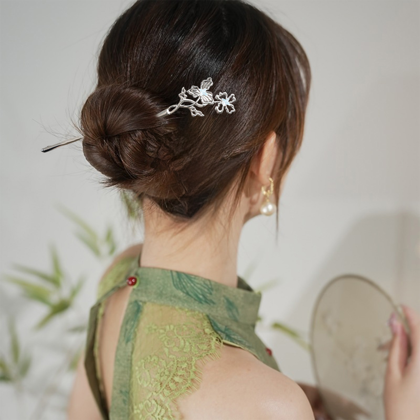 Silver Color Alloy Hair Sticks - Pearl Hair Pin のレビューと価格