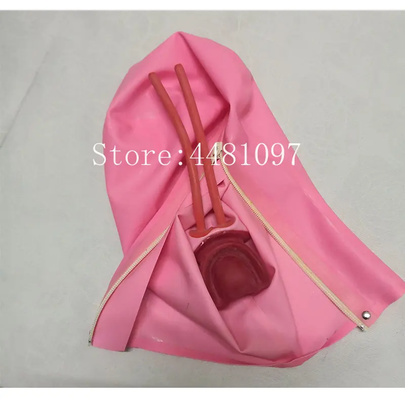 Pink Transparent Latex Hood wi - Women'S Red Accessories のレビューと価格