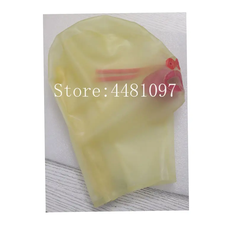 Pink Transparent Latex Hood wi - Women'S Red Accessories のレビューと価格