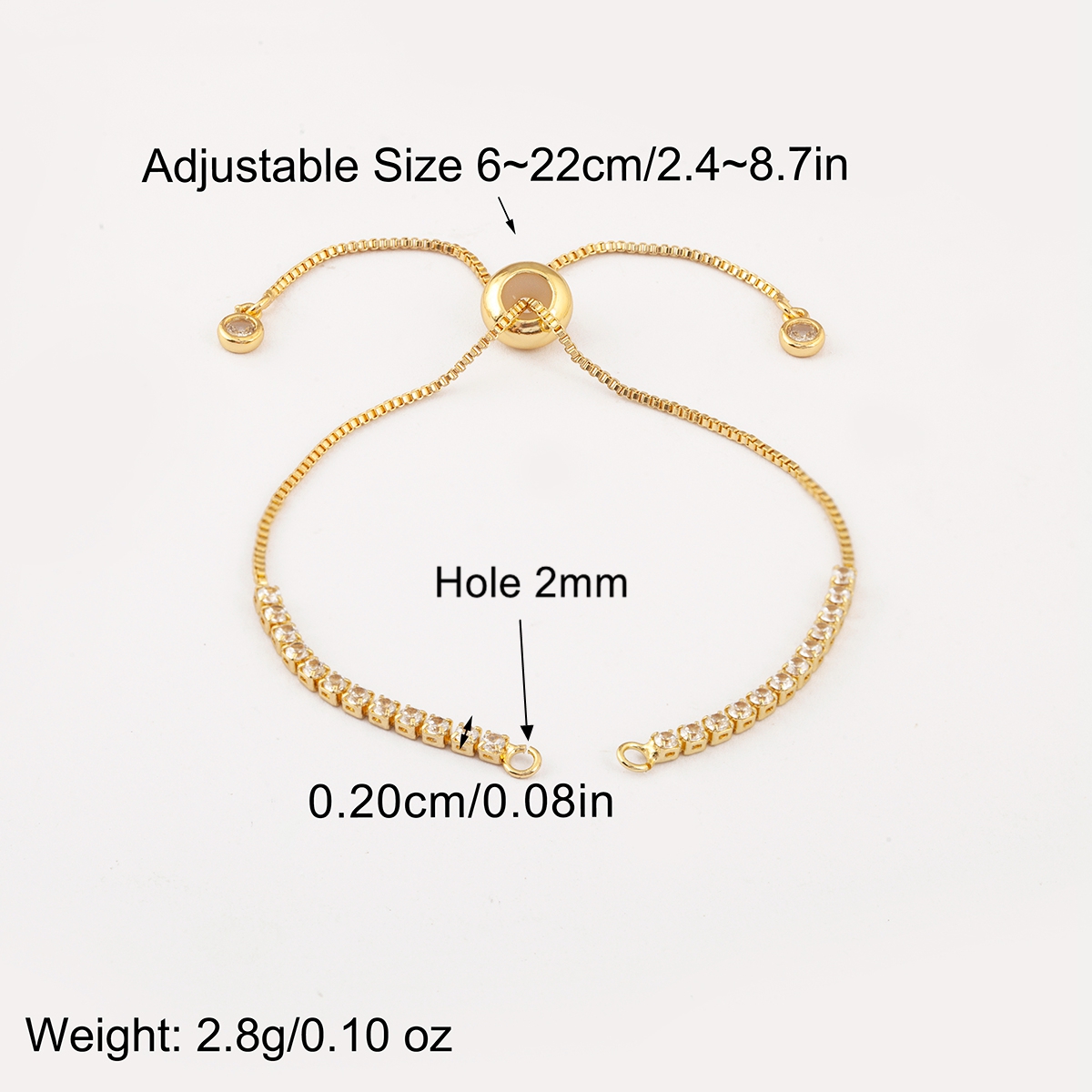 Nidin Hot White Zircon Paralle - Women Accessories Chain のレビューと価格