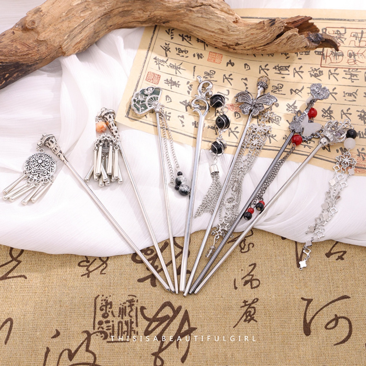 Elegant Women's Hairpin Antiqu - Pearl Hair Pin のレビューと価格