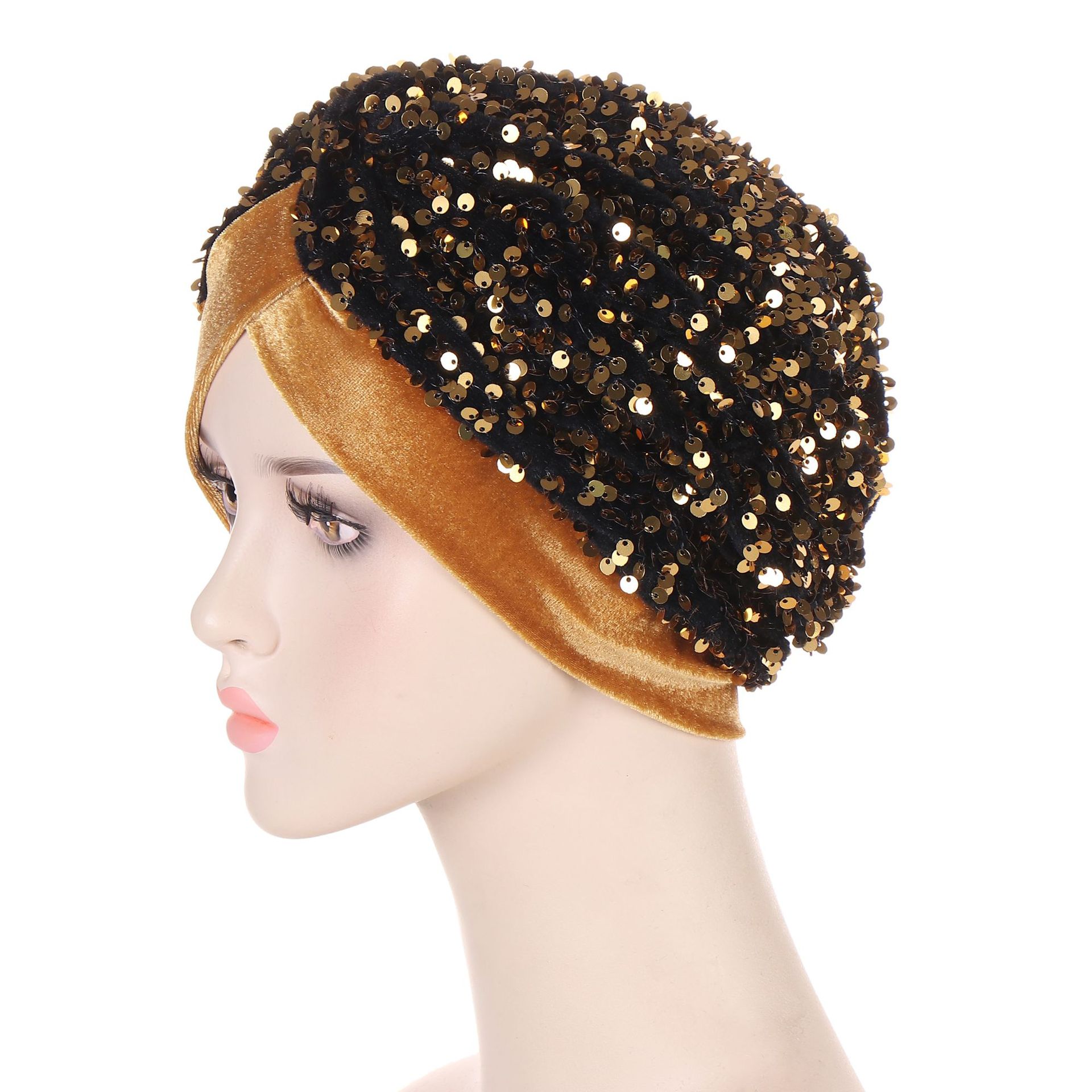 Glitter Sequins Velvet Turban  - Women Accessories India のレビューと価格