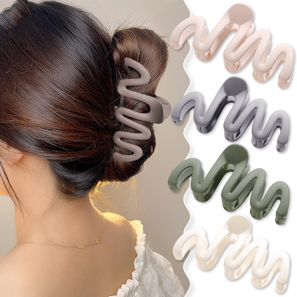 New Fashion Large Frosted Colo - Hair Claw Clip Set のレビューと価格