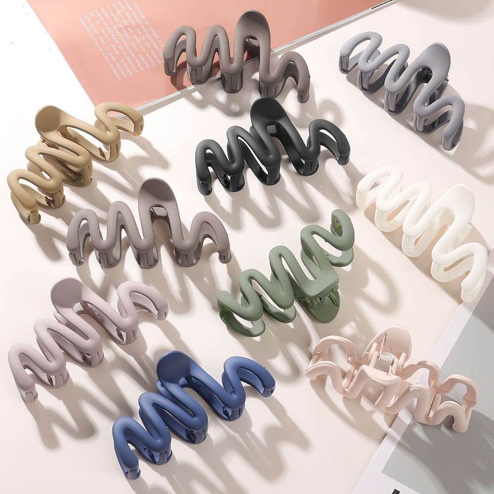 New Fashion Large Frosted Colo - Hair Claw Clip Set のレビューと価格