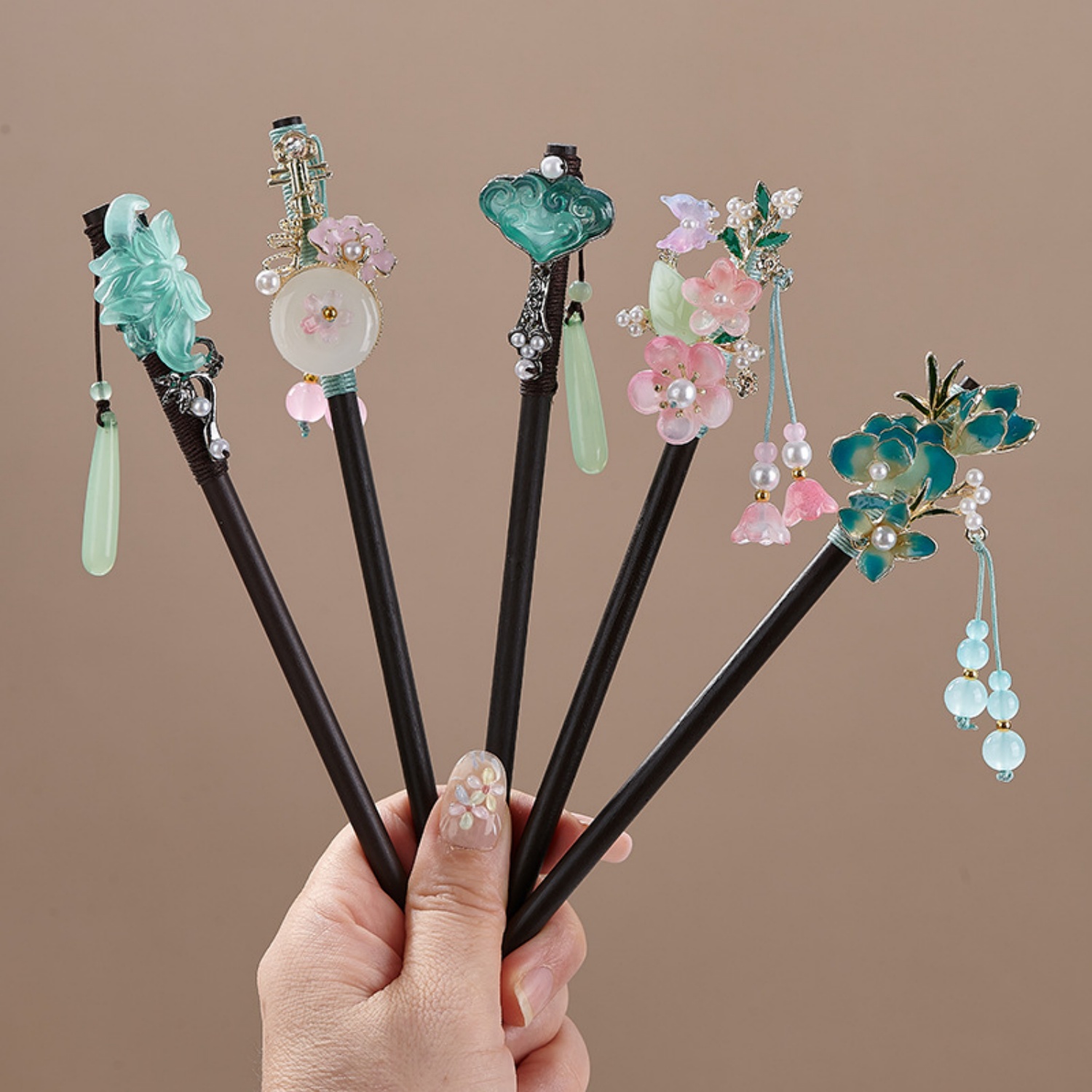 Vintage Flower Hairpin For Wom - Hair Fork Stick のレビューと価格