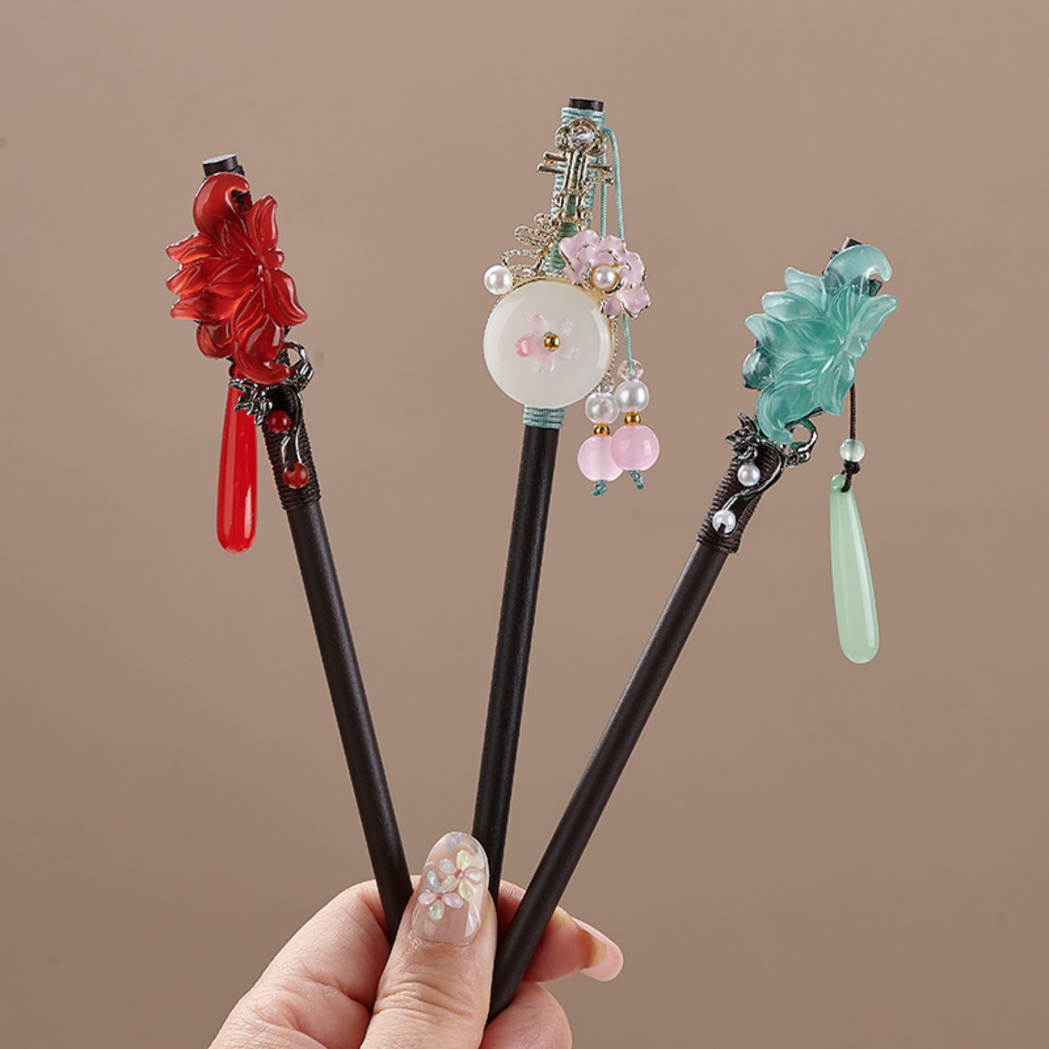 Vintage Flower Hairpin For Wom - Hair Fork Stick のレビューと価格