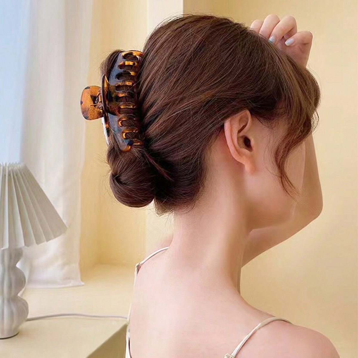4PCS women's multi-color resin - Hair Claw Clip Set のレビューと価格