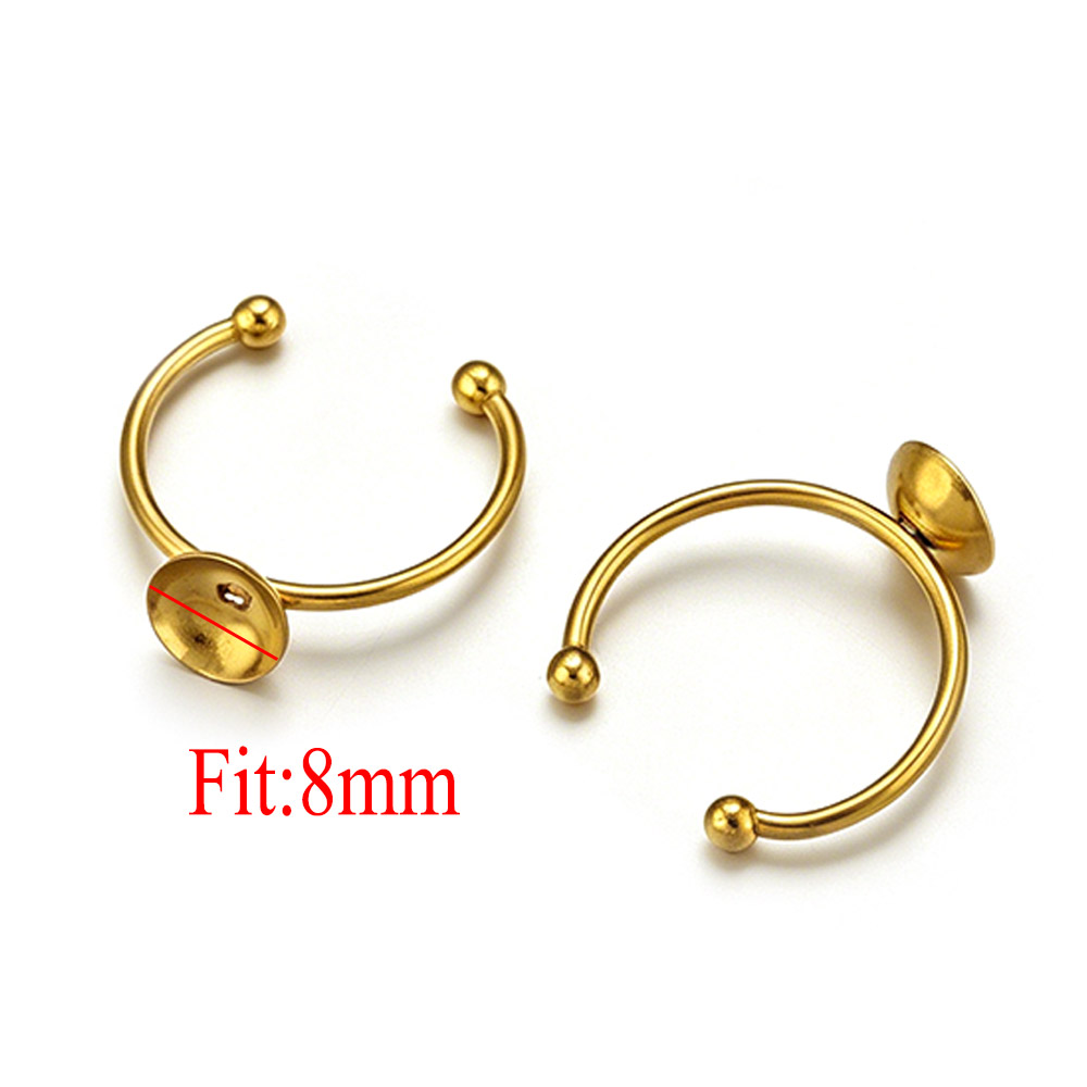10pcs Stainless Steel Round Ad - Ring Set Adjustable のレビューと価格