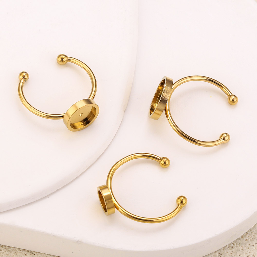 10pcs Stainless Steel Round Ad - Ring Set Adjustable のレビューと価格