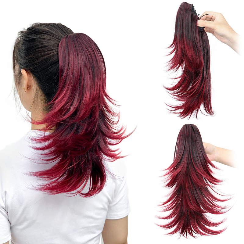14Inch Synthetic Short Curly L - Hair Claw Clip Set のレビューと価格