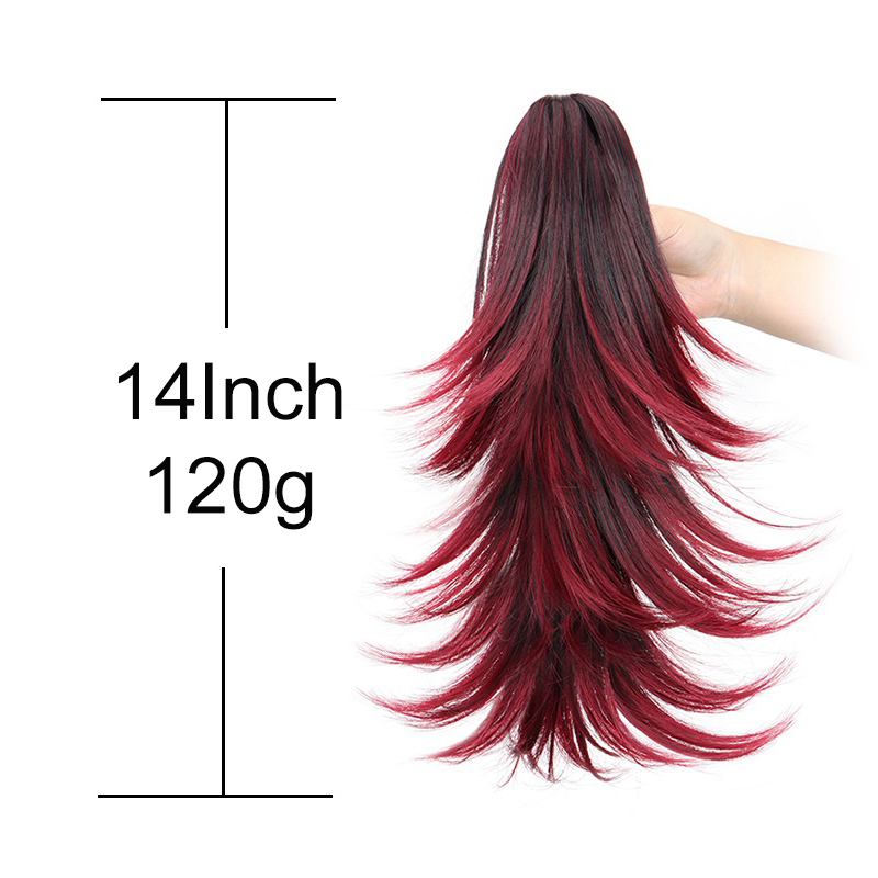 14Inch Synthetic Short Curly L - Hair Claw Clip Set のレビューと価格