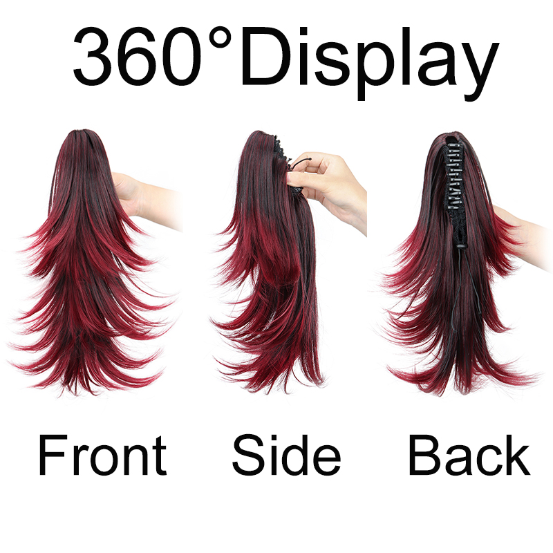 14Inch Synthetic Short Curly L - Hair Claw Clip Set のレビューと価格