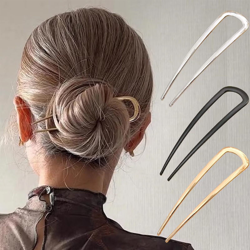 Simple U Shaped Hair Forks Hai - Hair Fork Stick のレビューと価格