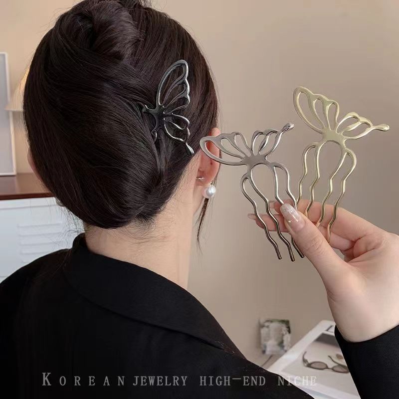 Korean Butterfly U Shape Hair  - Hair Fork Stick のレビューと価格