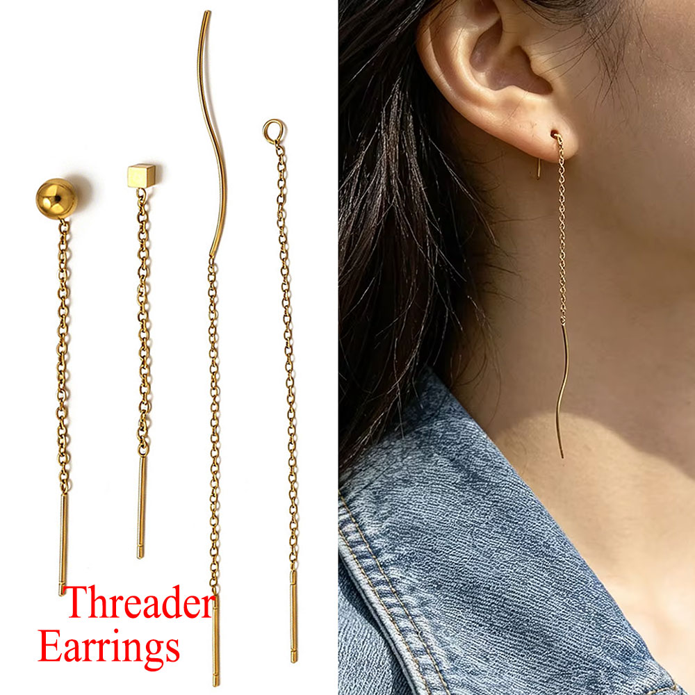 10pcs Stainless Steel Long Ear - Women Accessories Chain のレビューと価格