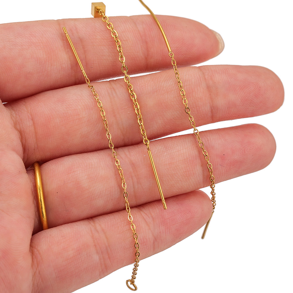 10pcs Stainless Steel Long Ear - Women Accessories Chain のレビューと価格
