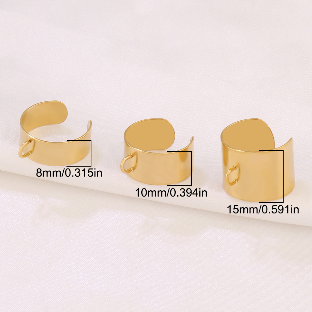 2Pcs 8/10/15mm Stainless Steel - Ring Set Adjustable のレビューと価格