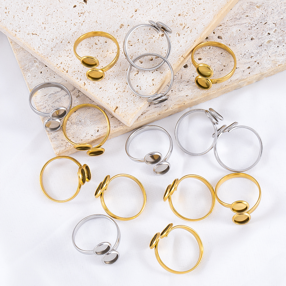 5pcs Stainless Steel Adjustabl - Ring Set Adjustable のレビューと価格
