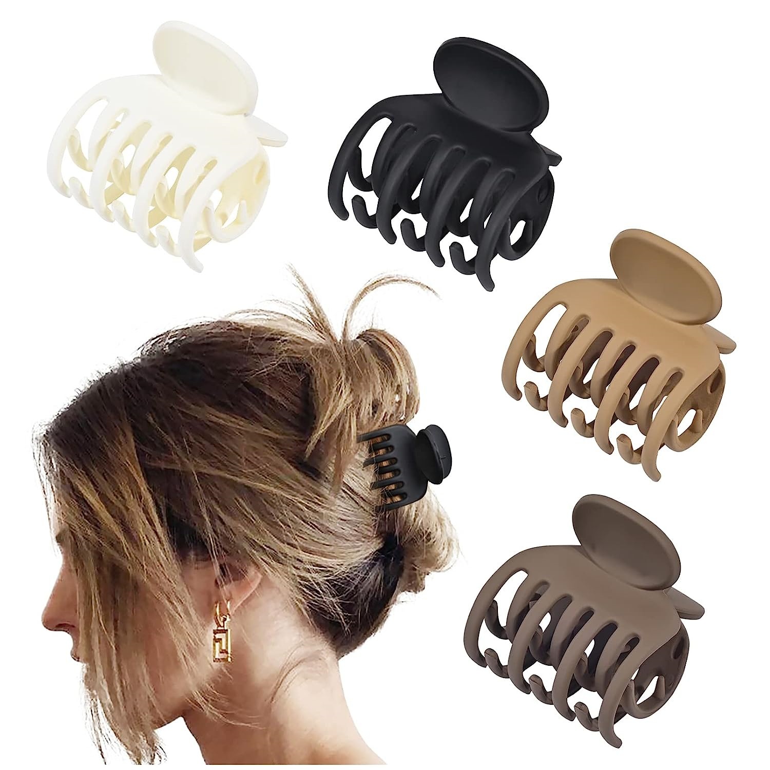 4Pcs Small Hair Claw Clips for - Hair Claw Clip Set のレビューと価格