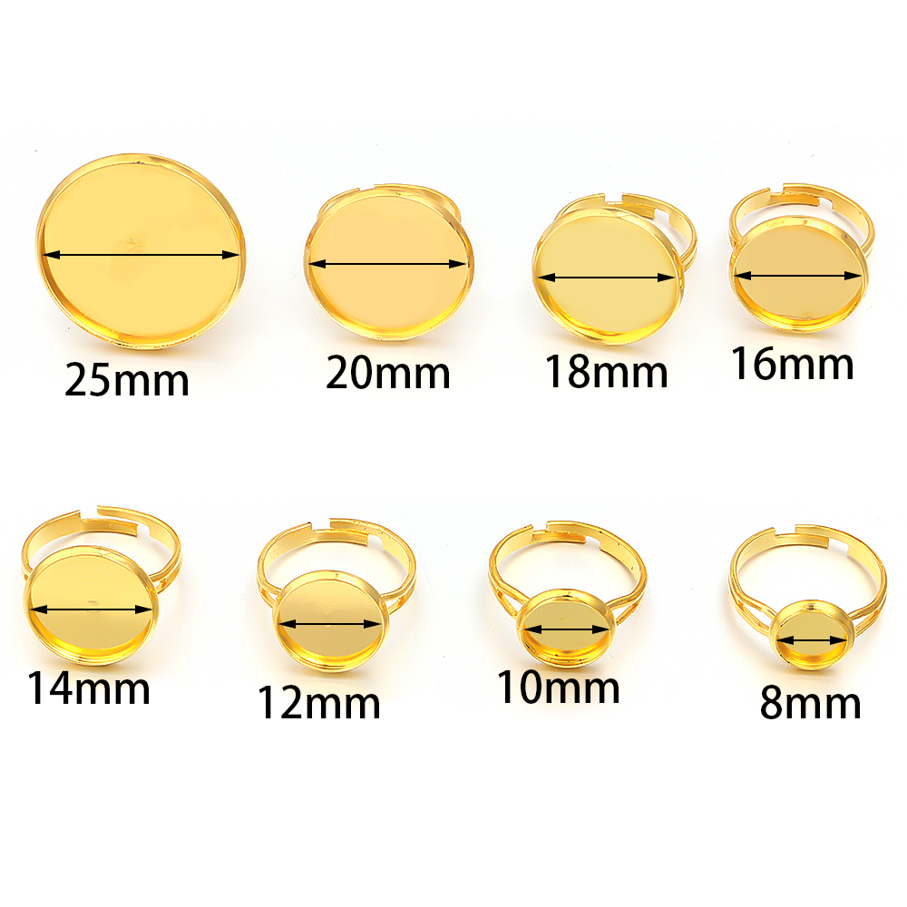 10Pcs/Lot Adjustable Blank Rin - Ring Set Adjustable のレビューと価格
