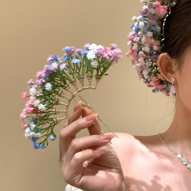 Artificial Flower Bridal Weddi - Hair Fork Stick のレビューと価格