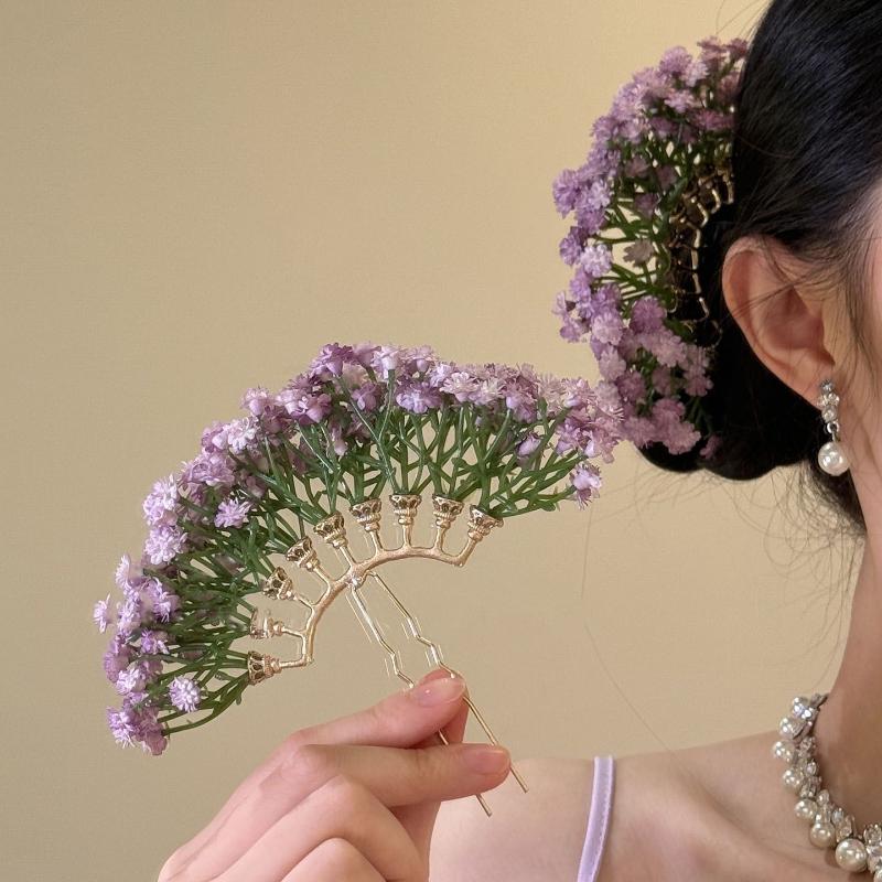 Artificial Flower Bridal Weddi - Hair Fork Stick のレビューと価格
