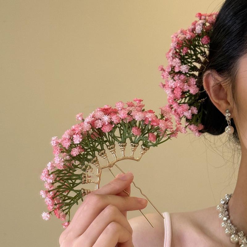 Artificial Flower Bridal Weddi - Hair Fork Stick のレビューと価格