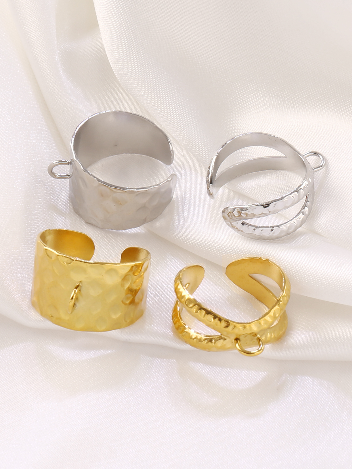 2pcs Stainless Steel Ring Base - Ring Set Adjustable のレビューと価格