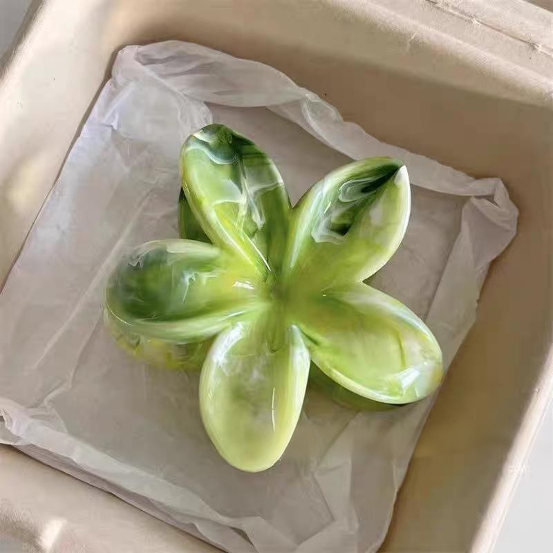 2Pcs Korean Acrylic Green Flow - Hair Claw Clip Set のレビューと価格