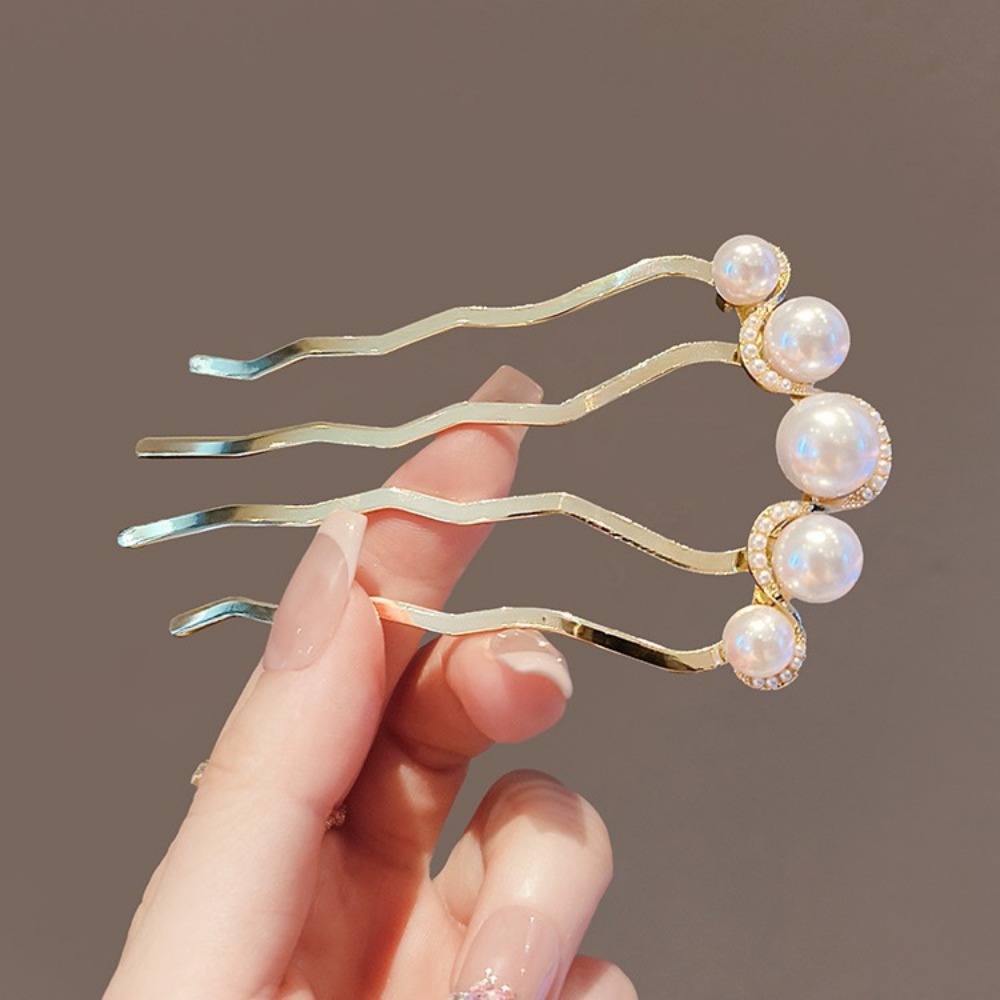 Korean U-Shaped Hair Sticks Co - Pearl Hair Pin のレビューと価格