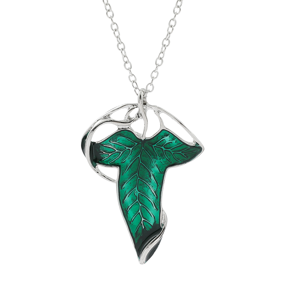 Vintage Green Leaf Pendant Nec - Women Accessories Chain のレビューと価格