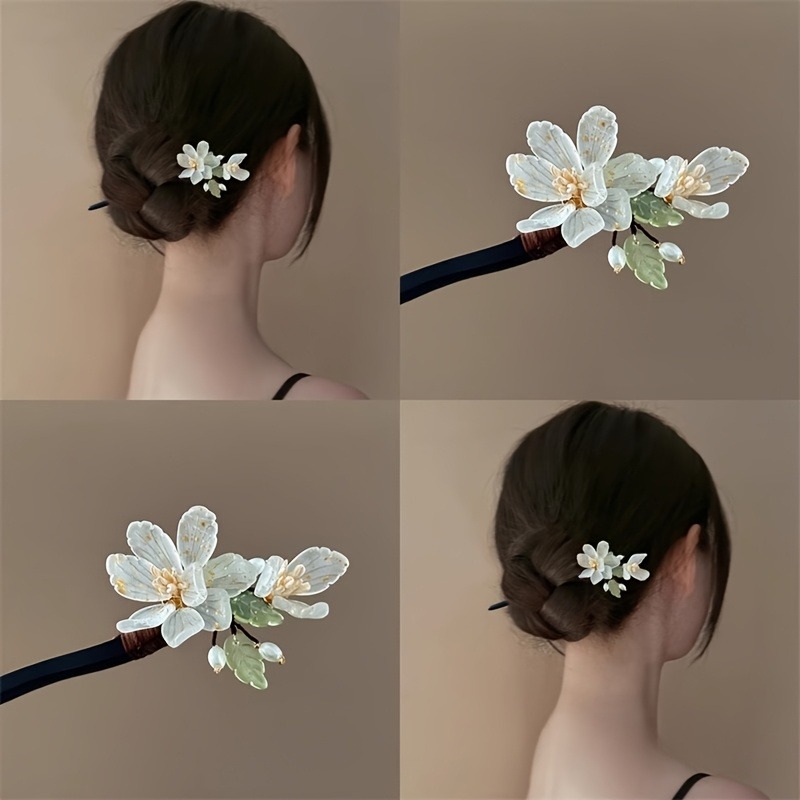 1PC New Chinese Magnolia Flowe - Hair Fork Stick のレビューと価格