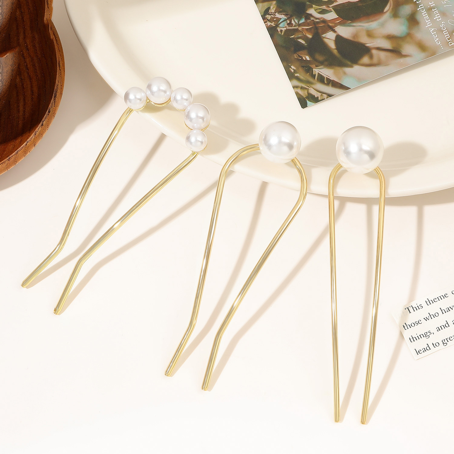 New Metal Vintage U Shape Hair - Pearl Hair Pin のレビューと価格