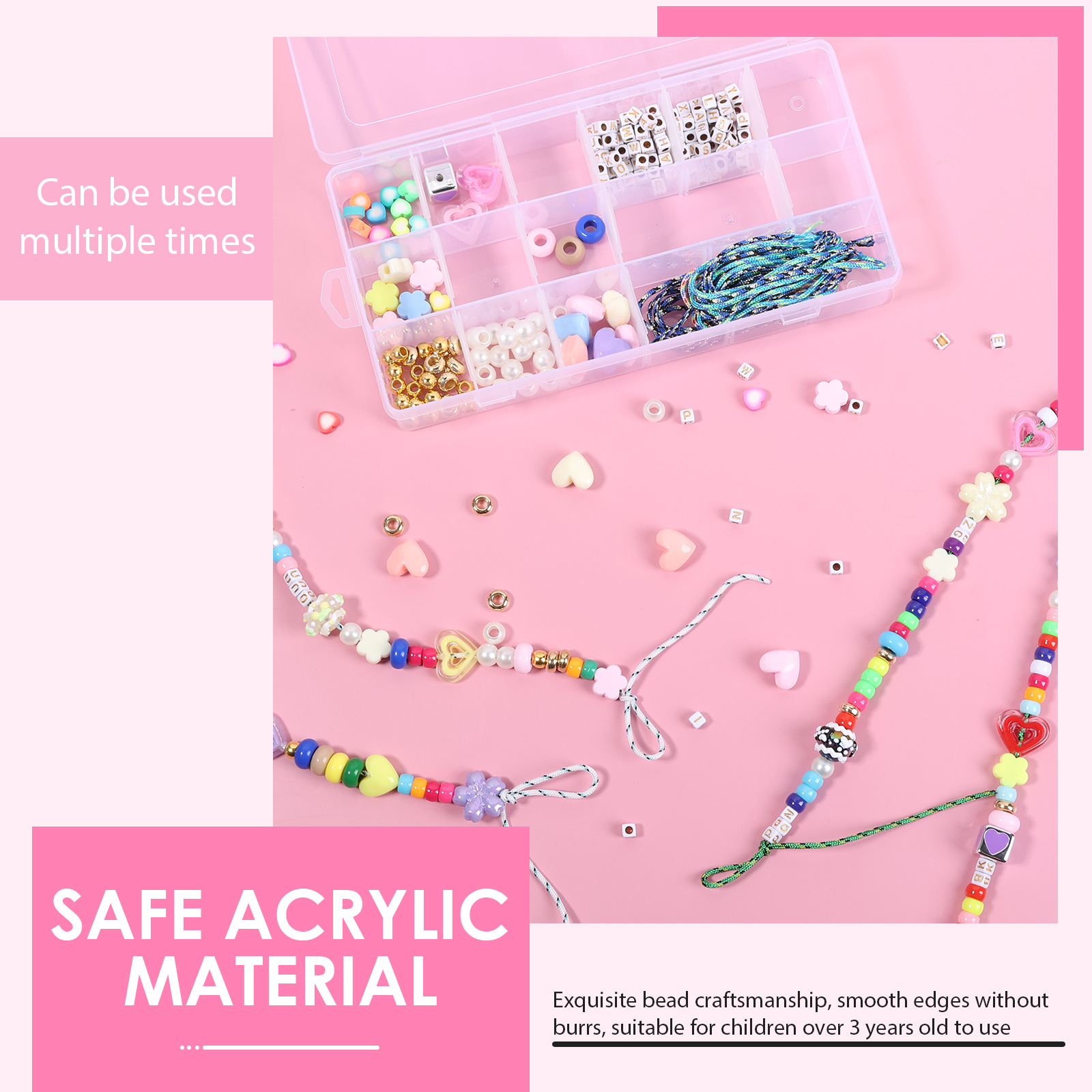 421PCS Beaded Keychain Making  - Women Accessories Chain のレビューと価格