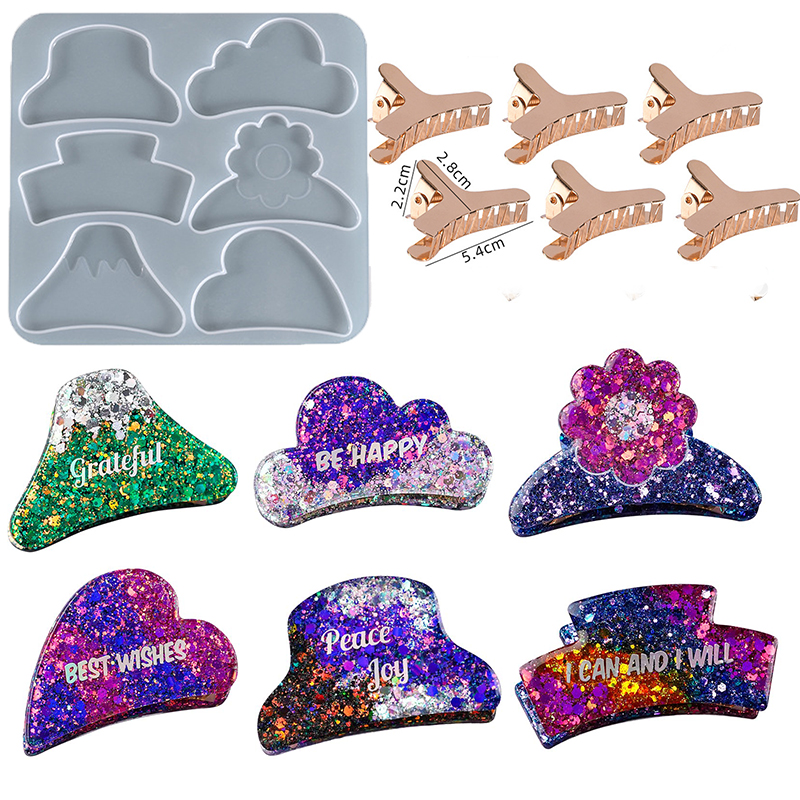 Hair Claw Clips Silicone Resin - Hair Claw Clip Set のレビューと価格